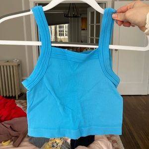 Blue Free People Tank Top